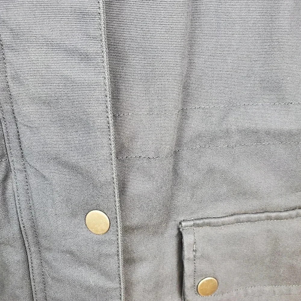 Duluth Womens XXL Navy Blue Fleece Lined Canvas Thick Chore Field Hooded Coat - Picture 5 of 15